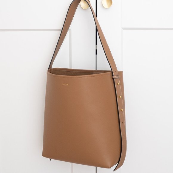 Jolina Leather Bucket Tote - Tobacco - Picture 5 of 10